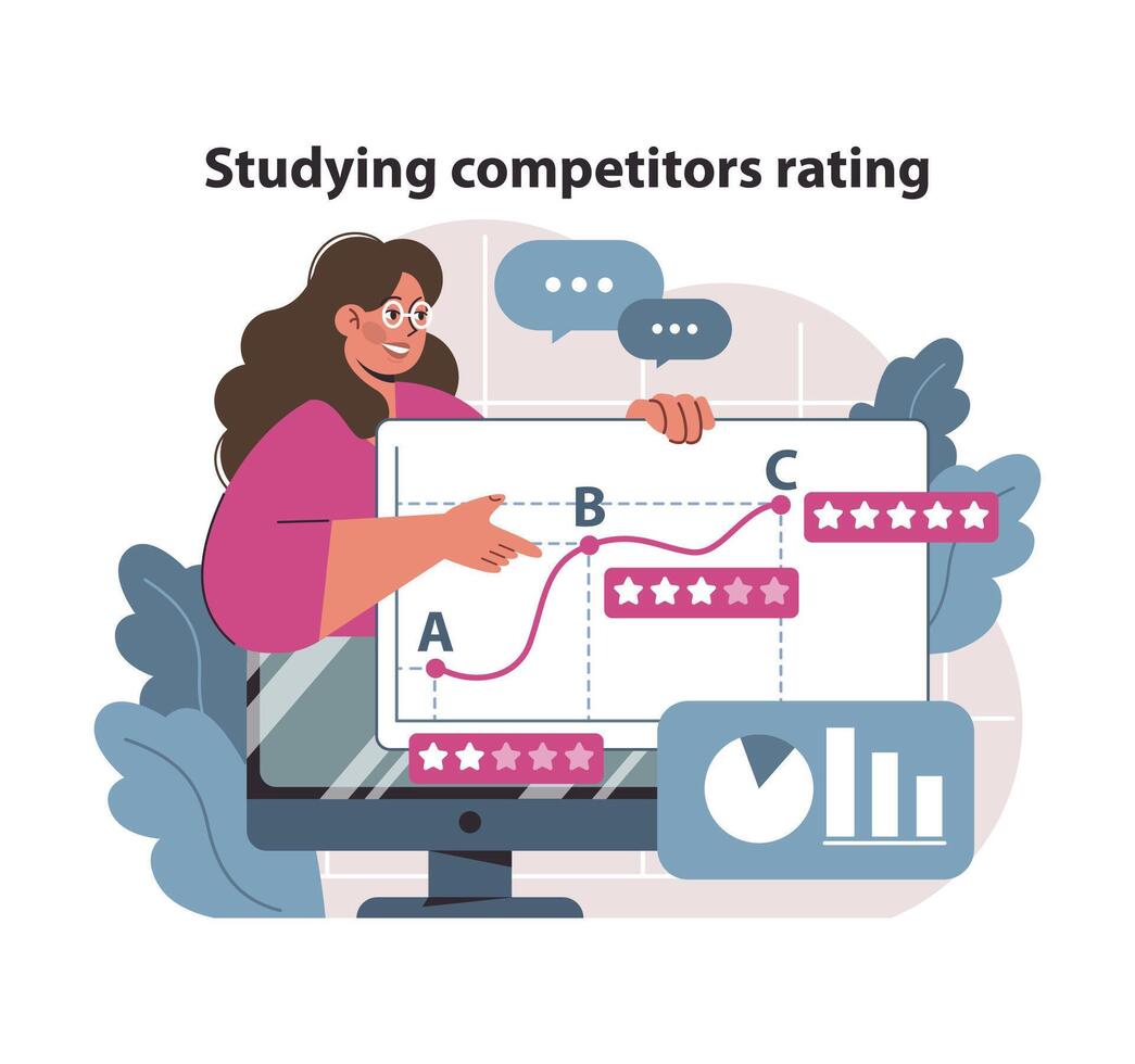 konkurrent betyg utforskning begrepp. vektor