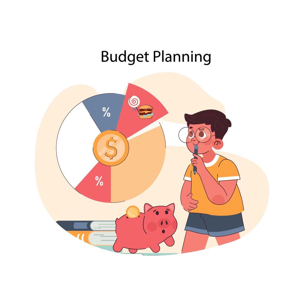 budget planera begrepp. platt vektor illustration