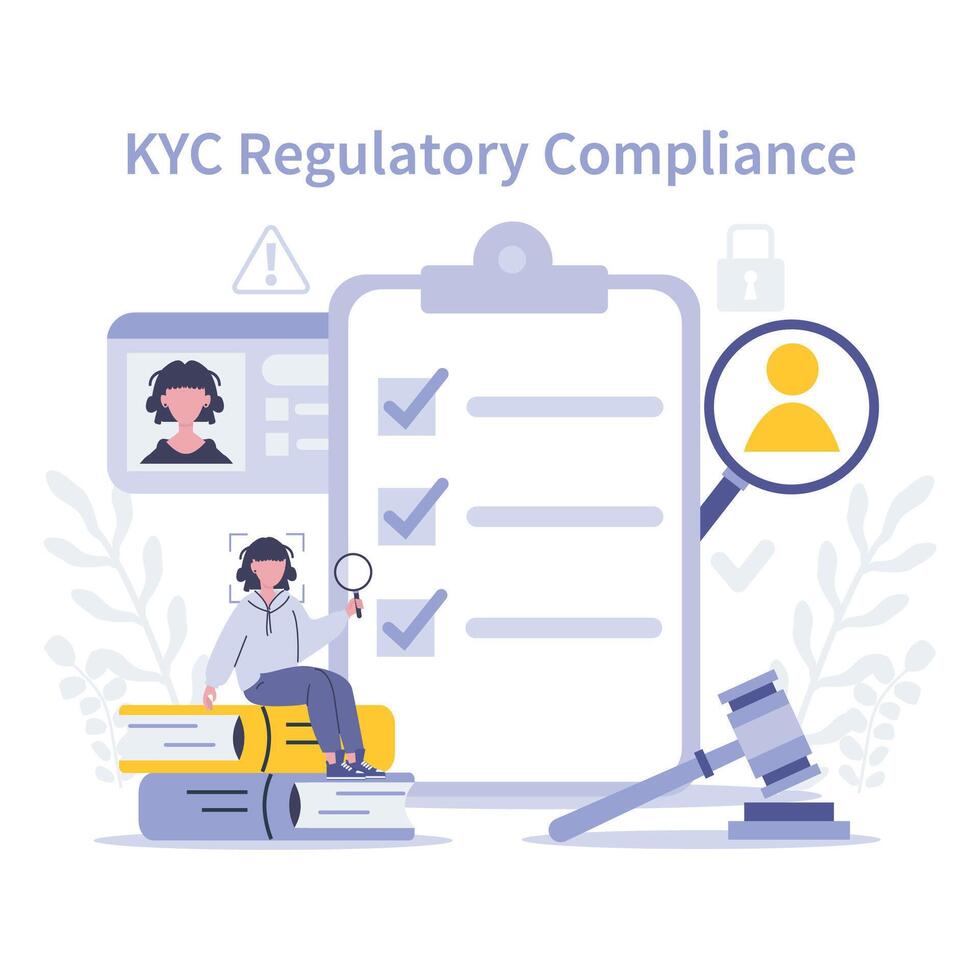 kyc begrepp. platt vektor illustration.