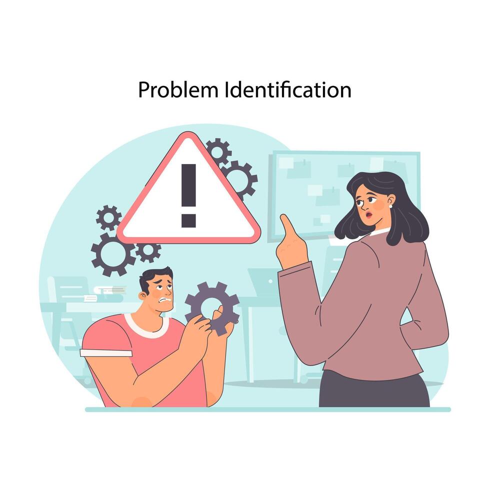 Problem Identifizierung Konzept. eben Vektor Illustration