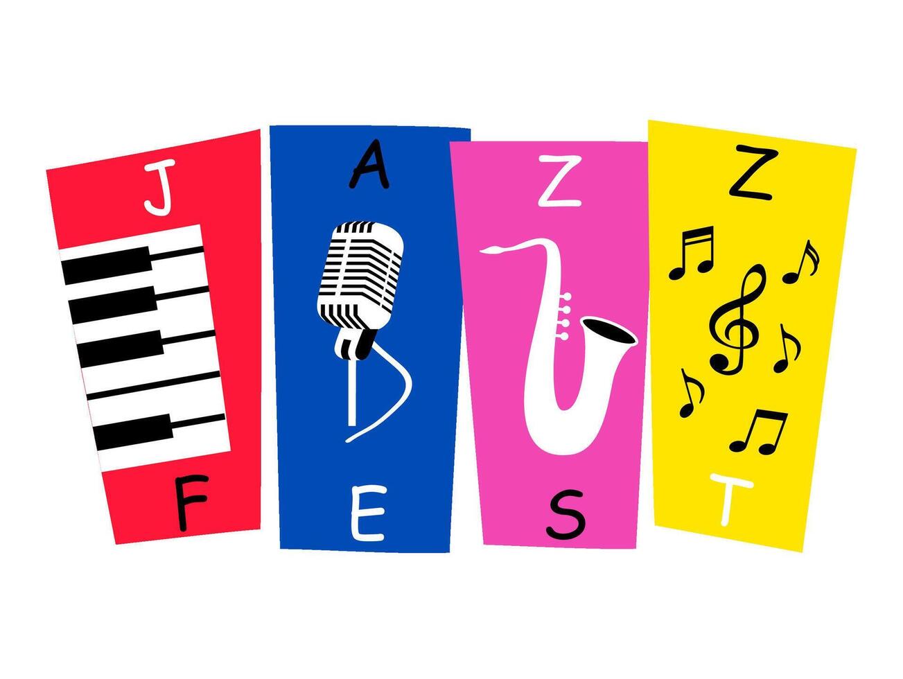 jazz musik festival baner affisch illustration vektor. vektor