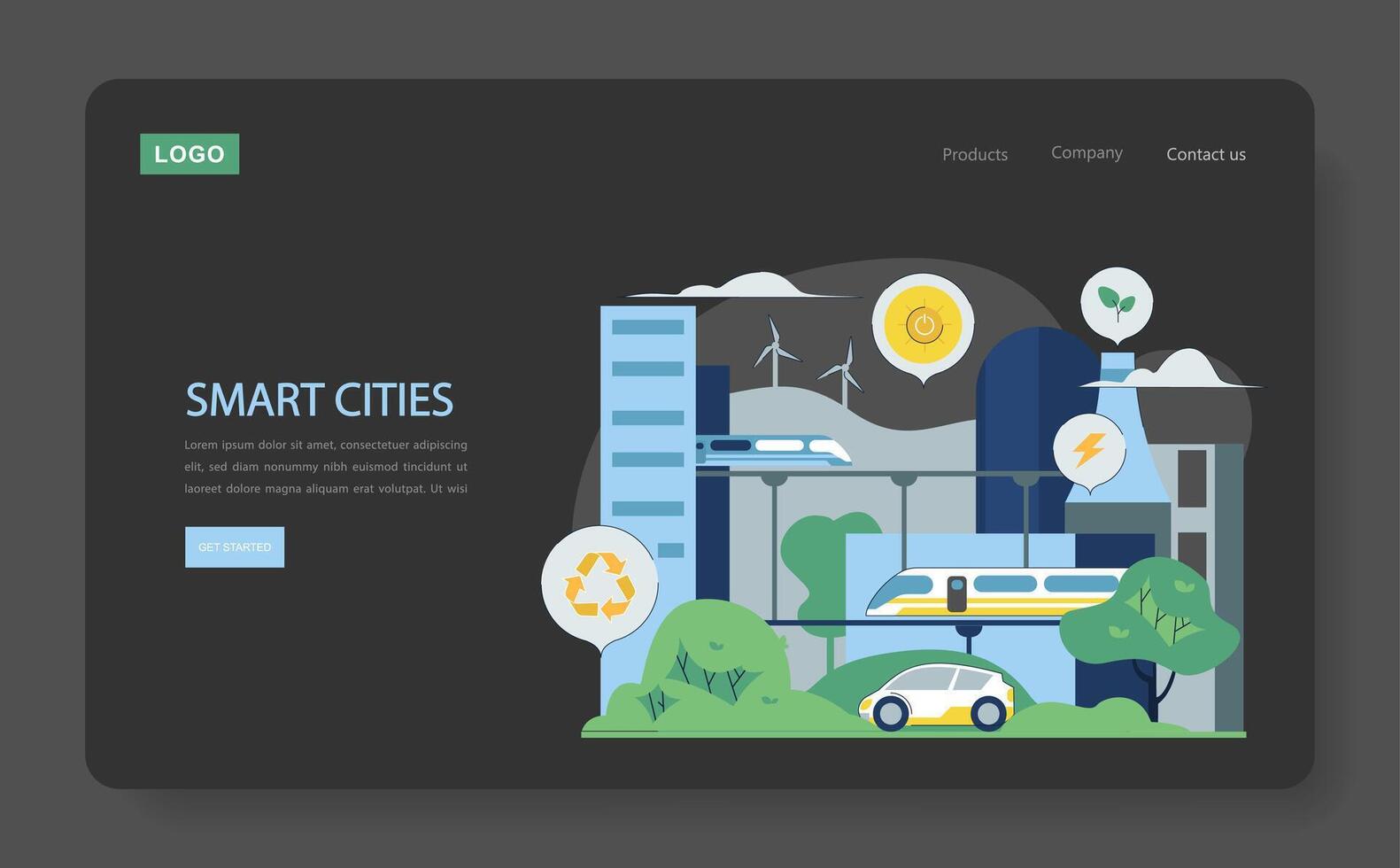 smart städer begrepp. vektor