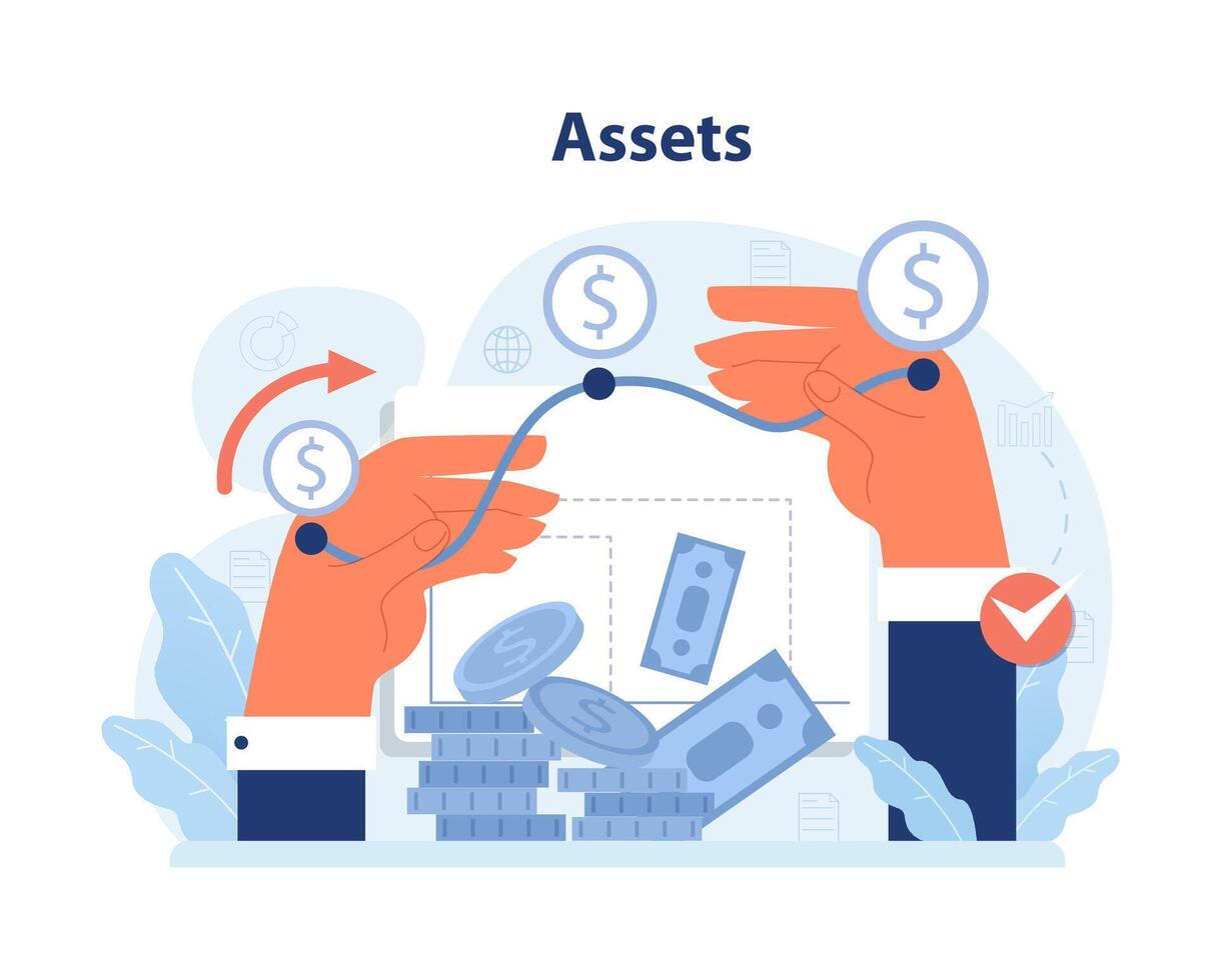 strategisk förvaltning av företag tillgångar. vektor