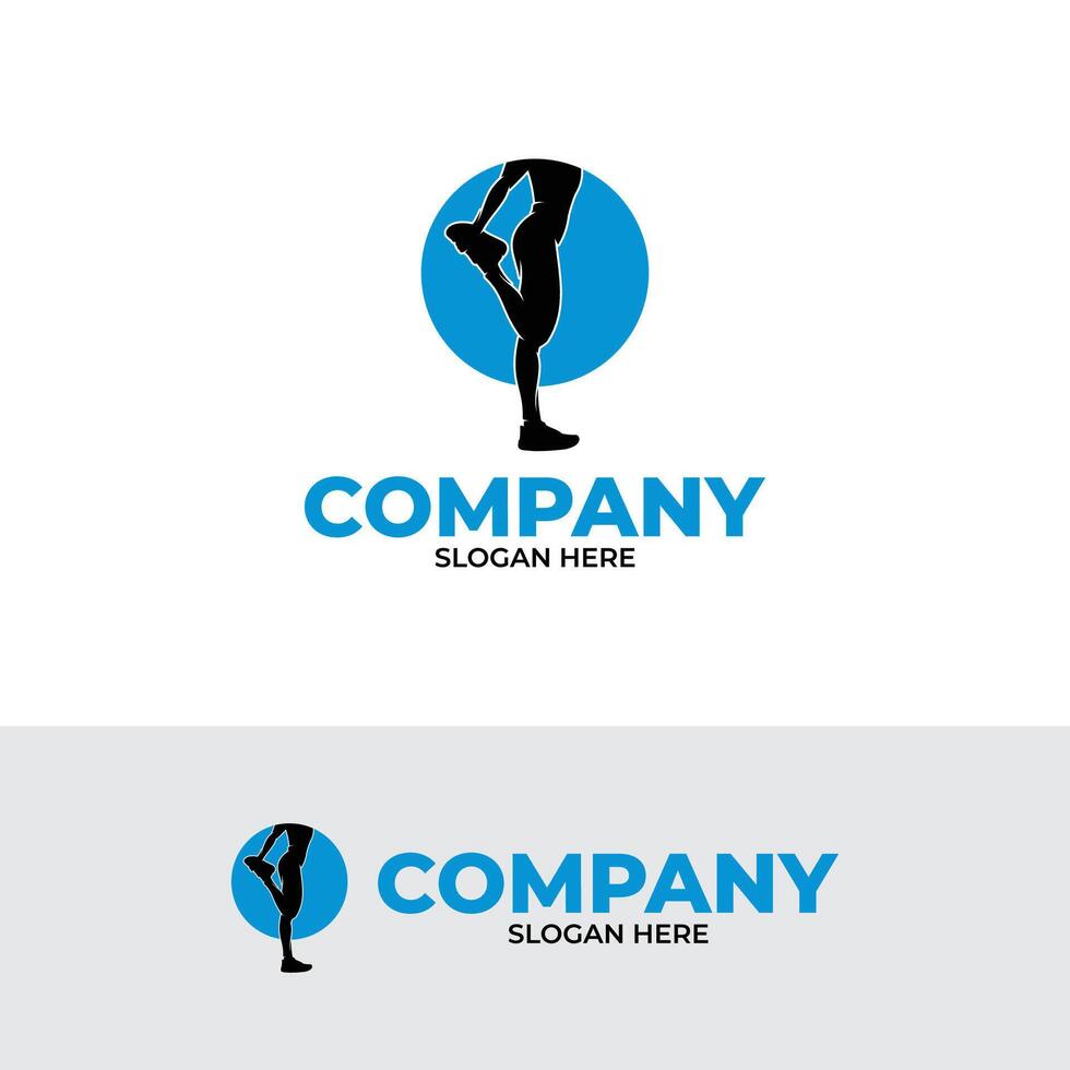 Fuß Gymnastik- Logo Design Vorlage vektor