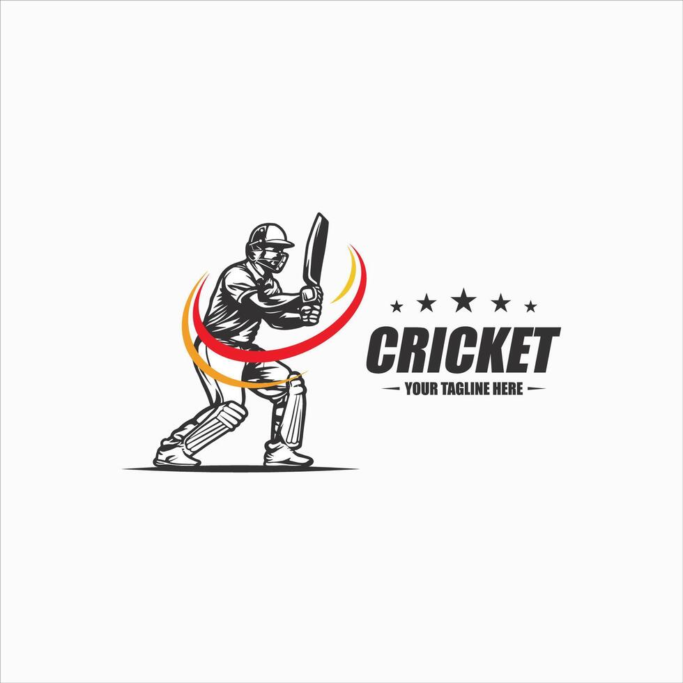 Mannschaft Verein Kricket Abzeichen Logo Vorlage Vektor