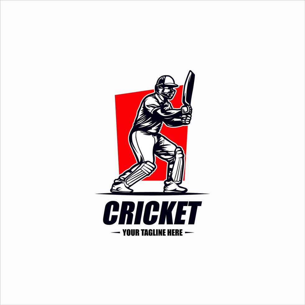 Mannschaft Verein Kricket Abzeichen Logo Vorlage Vektor