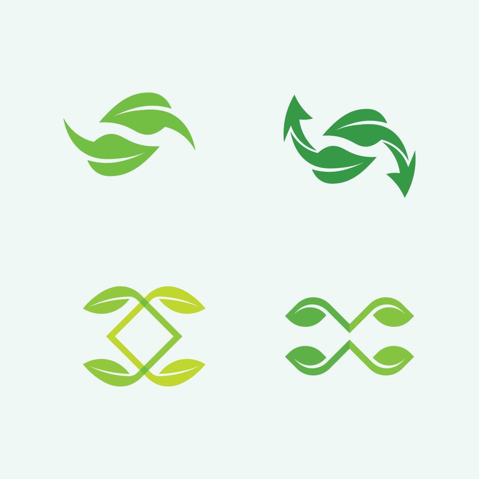 Blatt-Logo-Design-Vektor für Natursymbol-Vorlage editierbar, grünes Blatt-Logo-Ökologie-Naturelement-Vektorsymbol. vektor