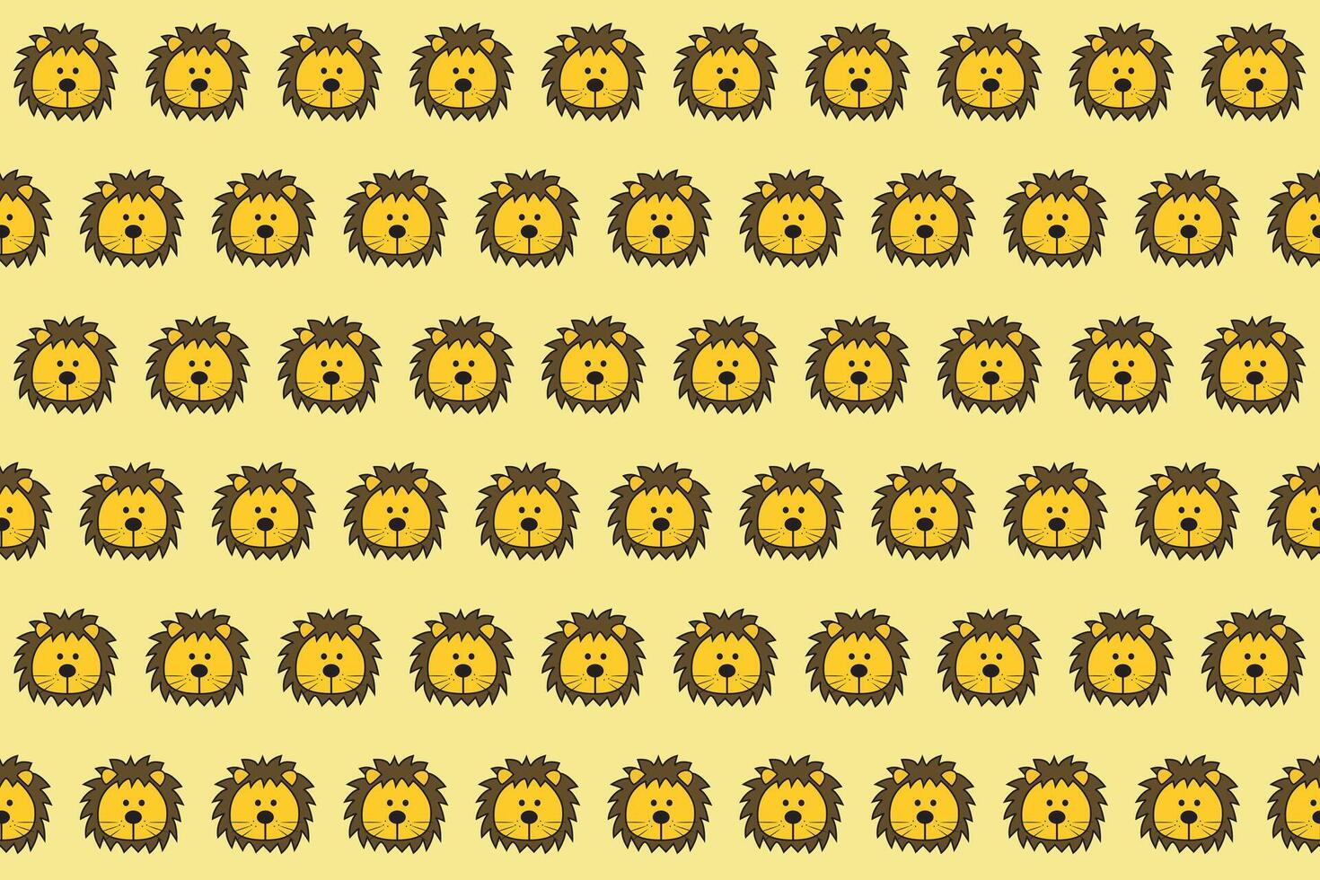 Illustration, Hintergrund Gesicht von Löwe auf Gelb Farbe Hintergrund. vektor