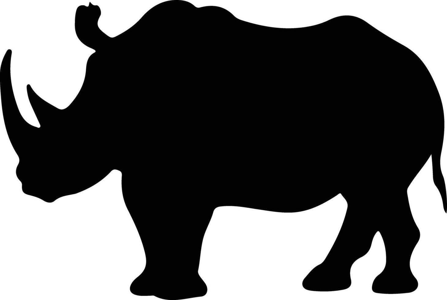 Arsinoitherium schwarz Silhouette vektor