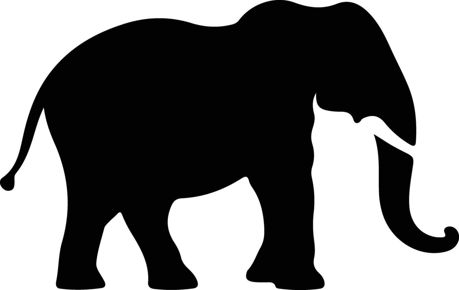 Platybelodon schwarz Silhouette vektor