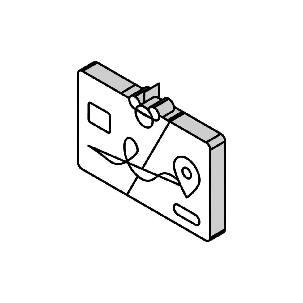 Fluggesellschaft Meilen Bank Zahlung isometrisch Symbol Vektor Illustration