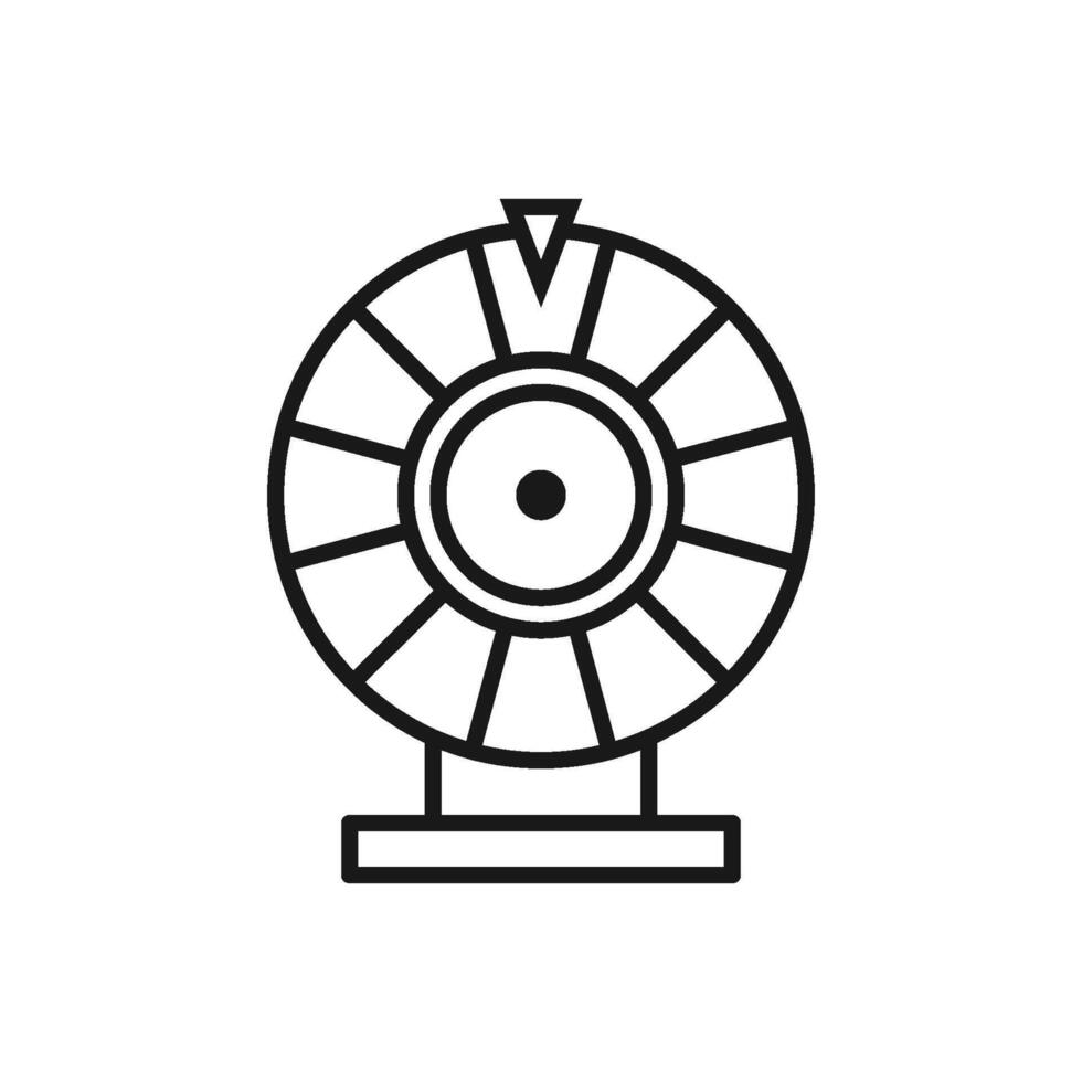 förmögenhet spinning hjul ikon vektor design mall
