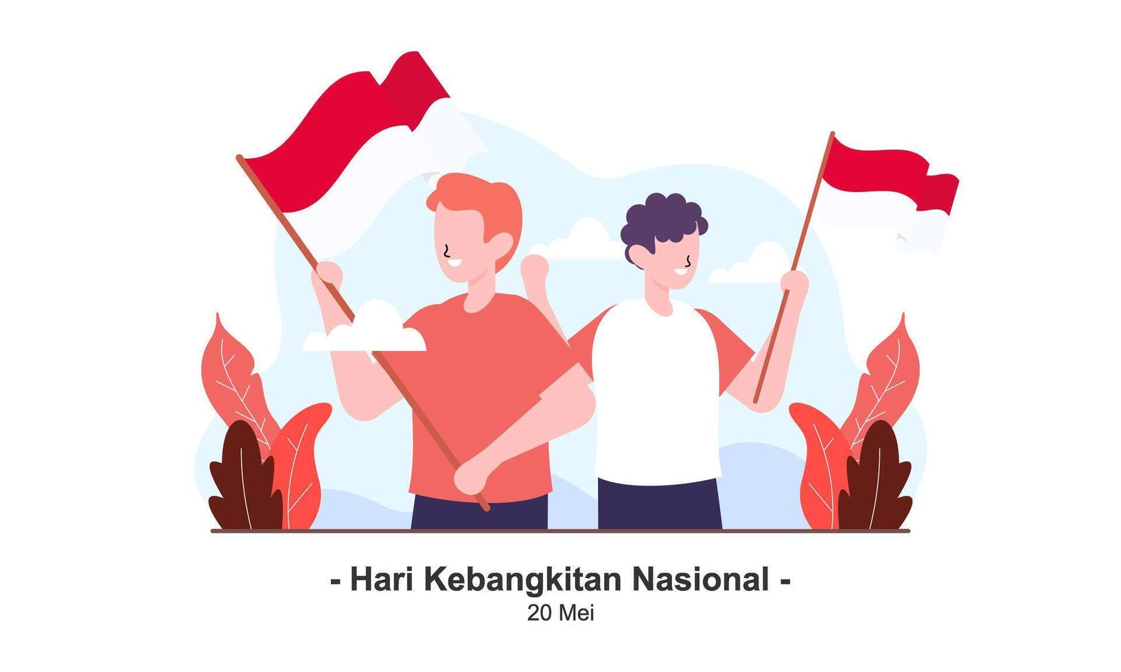 Hari Kebangkitan nasional 20 Mei. Übersetzung kann 20, National Erwachen Tag von Indonesien vektor