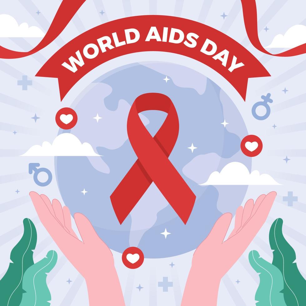 Happy World Aids Day Konzept vektor