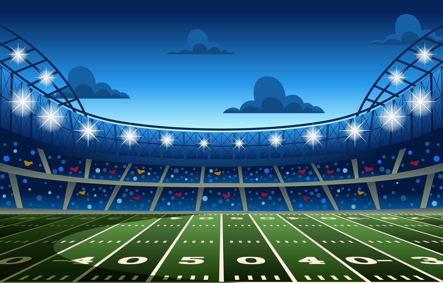 Hintergrund des American-Football-Stadions vektor