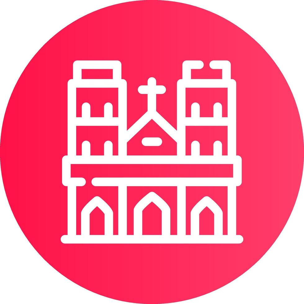 Notre Dame kreatives Icon-Design vektor