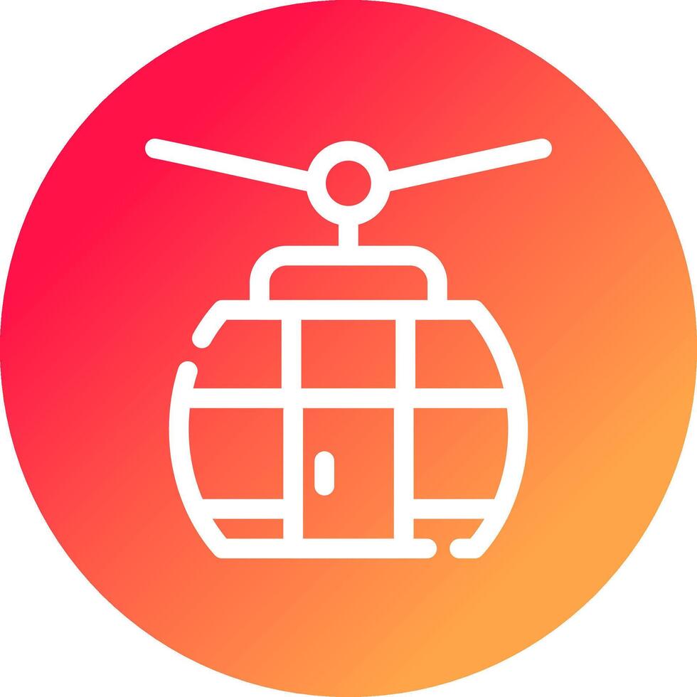 Seilbahn kreatives Icon-Design vektor