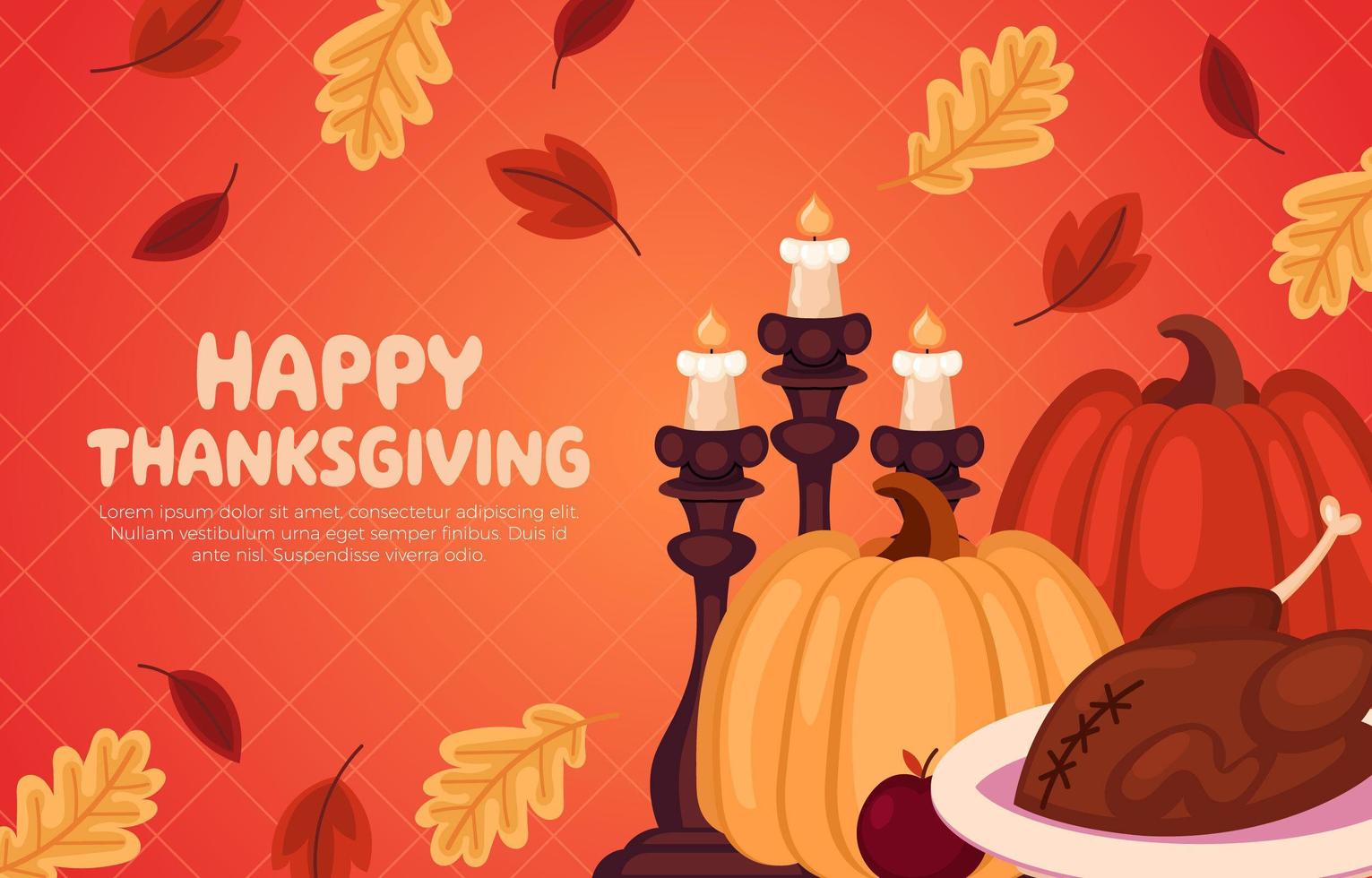 Happy Thanksgiving-Hintergrund vektor