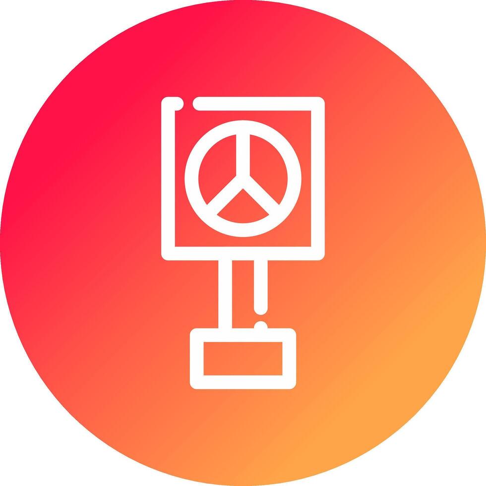 Peace-Zeichen kreatives Icon-Design vektor