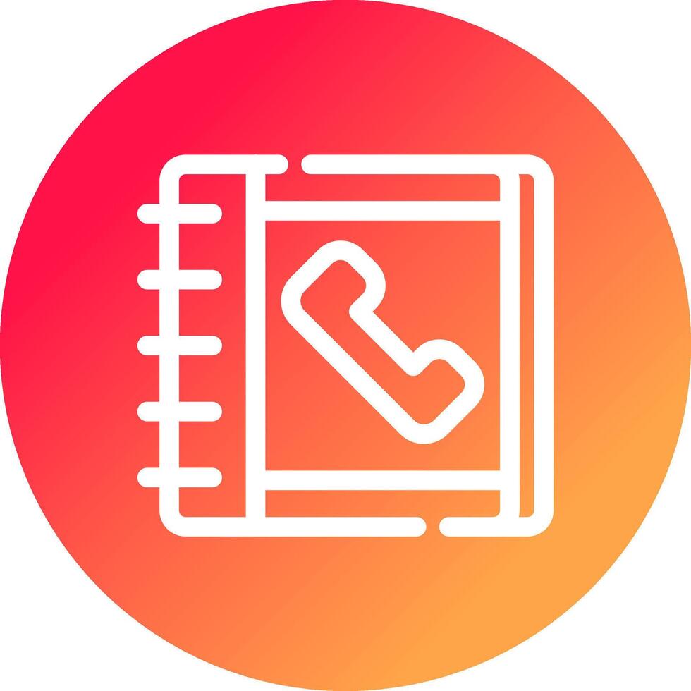 Telefonbuch kreatives Icon-Design vektor