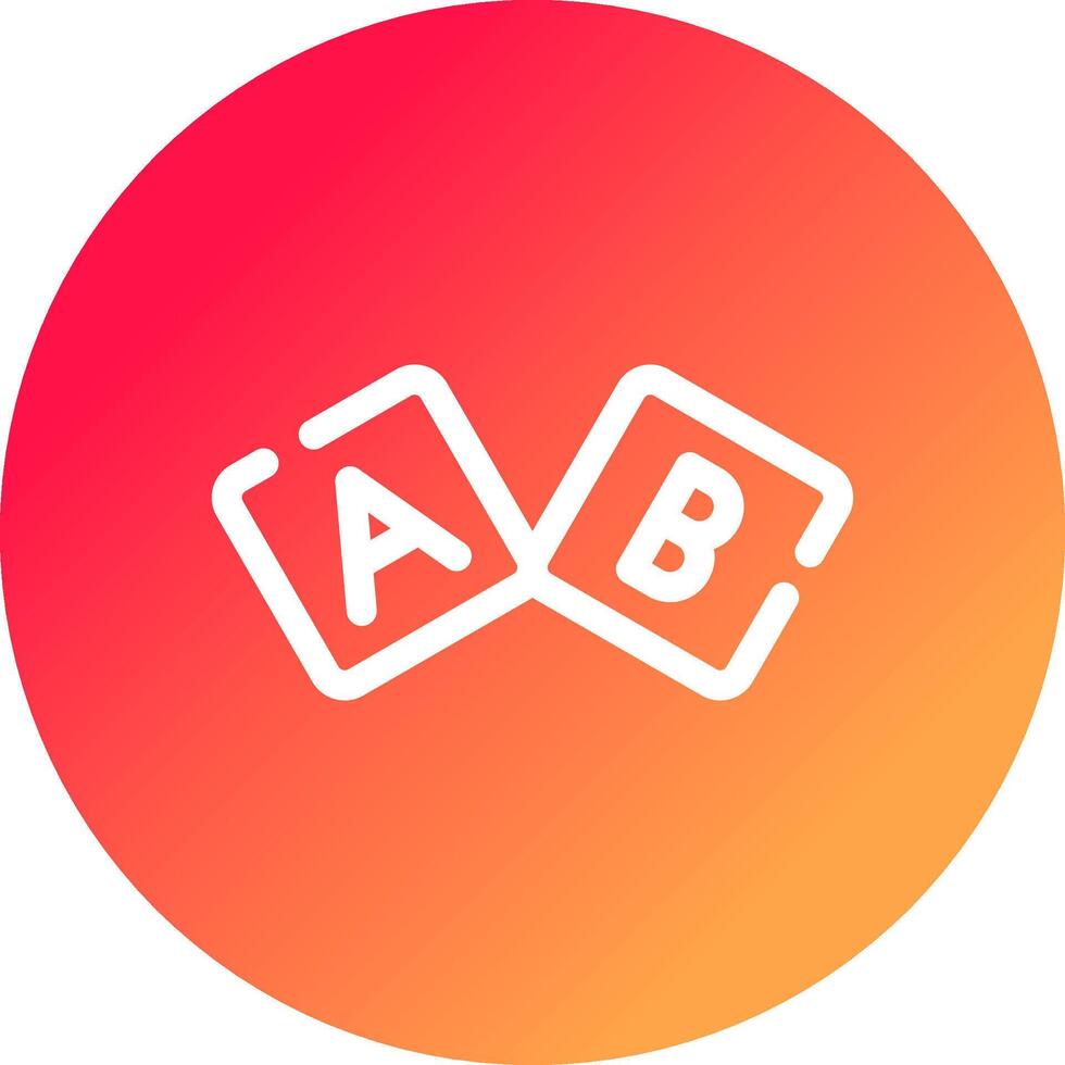 ABC-Block kreatives Icon-Design vektor