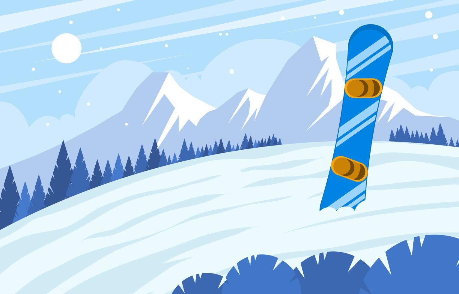 Wintersportaktivität Snowboarden Hintergrund vektor