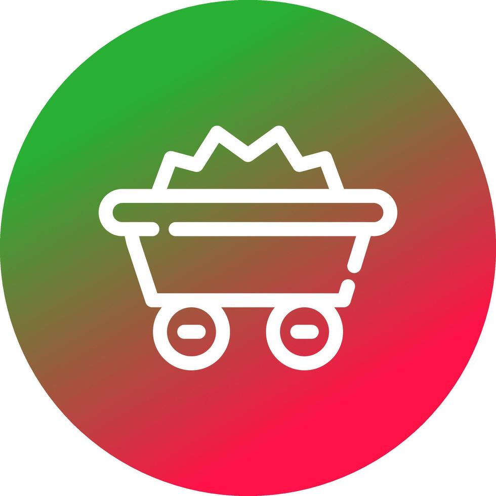 Minenwagen kreatives Icon-Design vektor