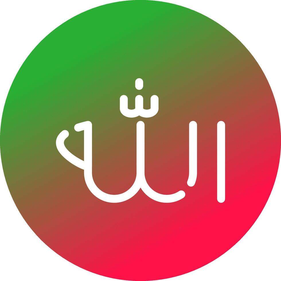Glaube an Allah kreatives Icon-Design vektor