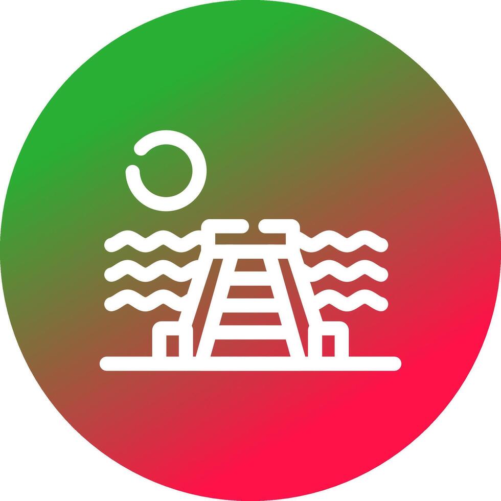 Dock Landschaft kreativ Symbol Design vektor