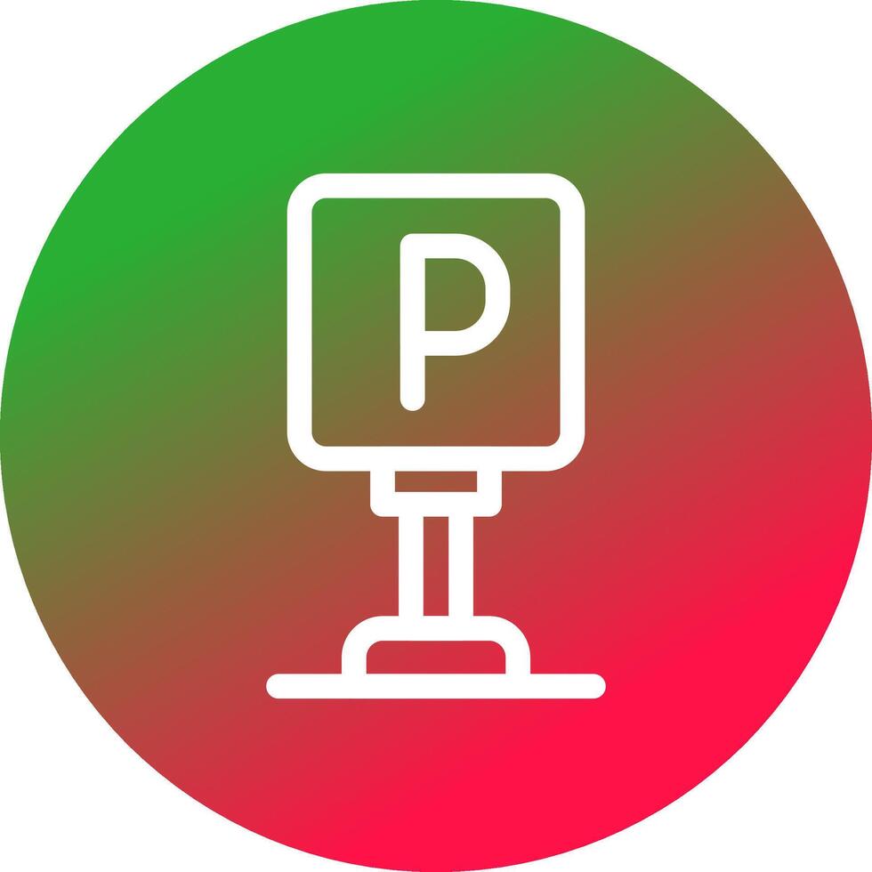 Parkplatz 89 - - Linie Gradient Kreis vektor