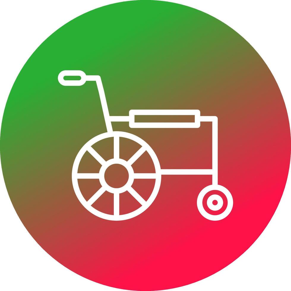 Rollstuhl kreatives Icon-Design vektor