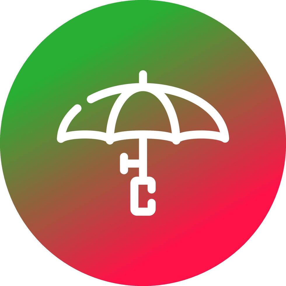 Regenschirm kreatives Icon-Design vektor