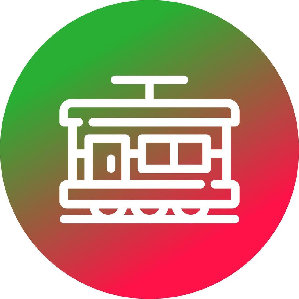 Straßenbahn kreatives Icon-Design vektor