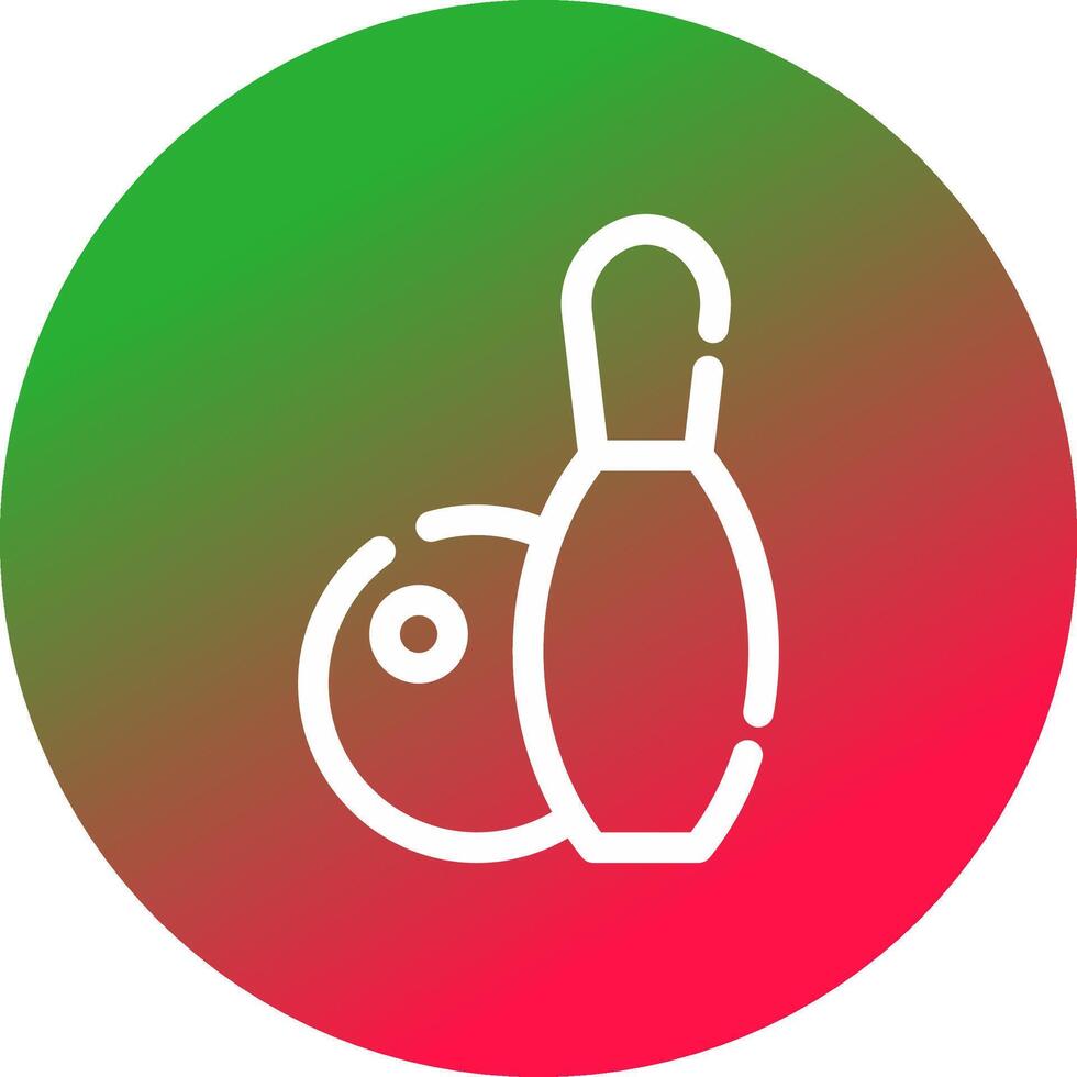 Bowling kreatives Icon-Design vektor