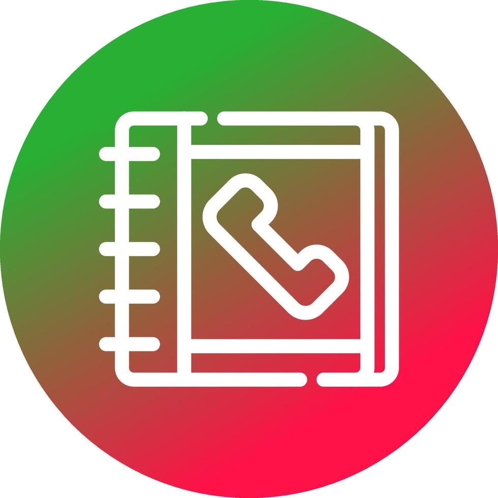 Telefonbuch kreatives Icon-Design vektor