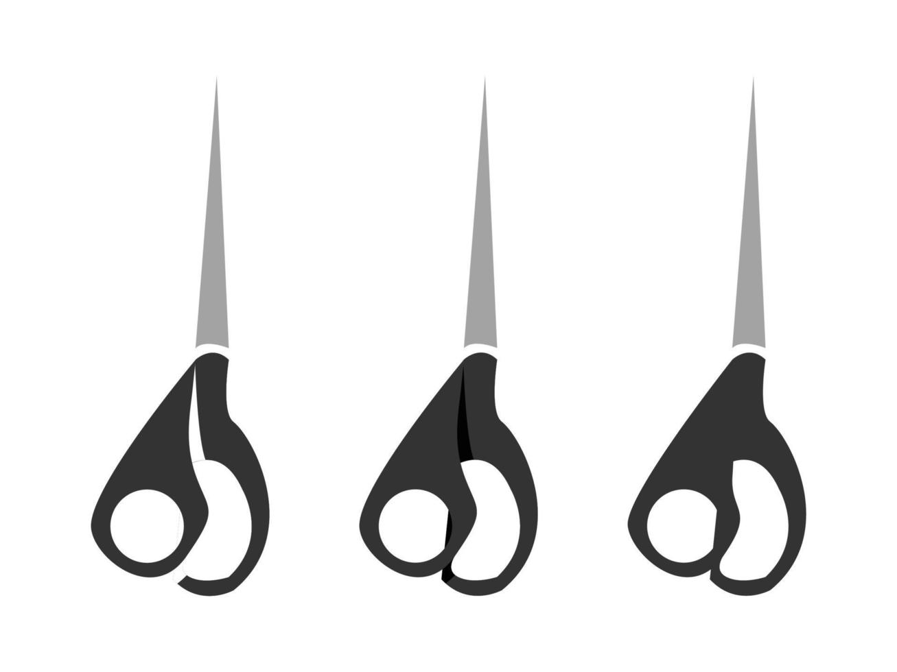 Scherendesign, einfache Illustration der Schere, Frisureninstrument vektor