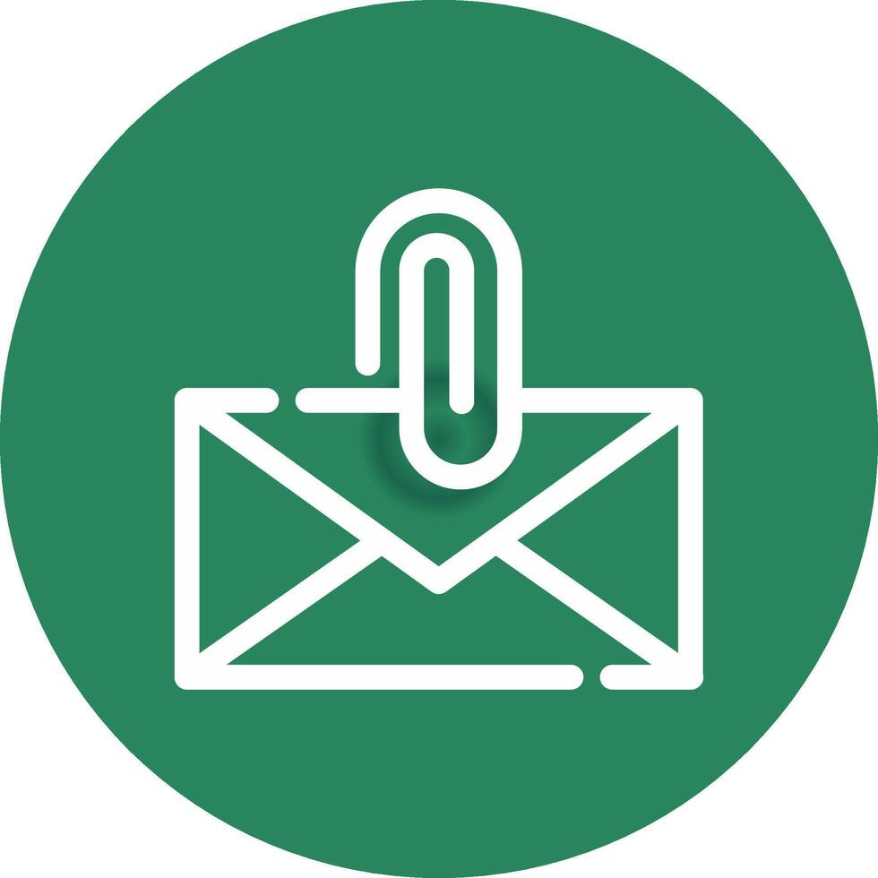 Datei anhängen E-Mail kreatives Icon-Design vektor