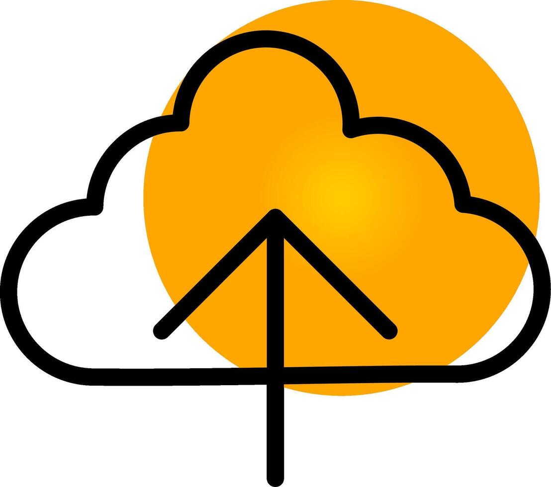 Wolke hochladen kreativ Symbol Design vektor