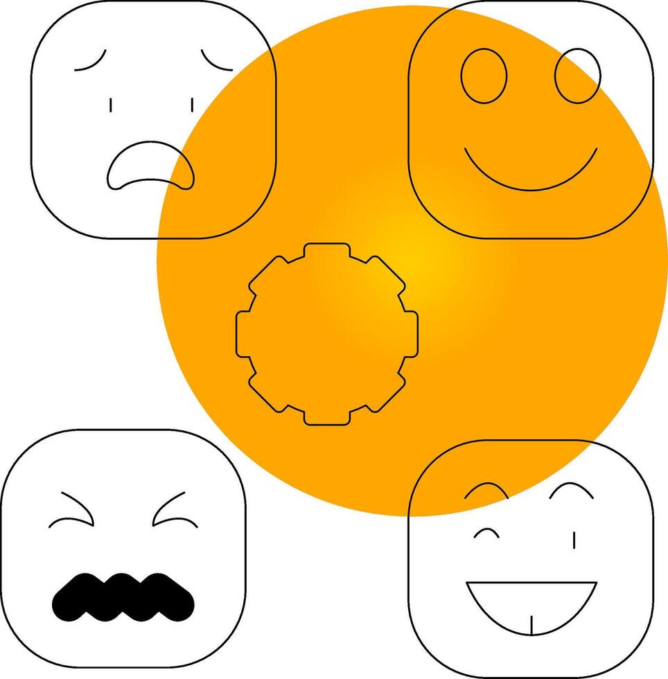 wahrnehmen Emotionen kreativ Symbol Design vektor