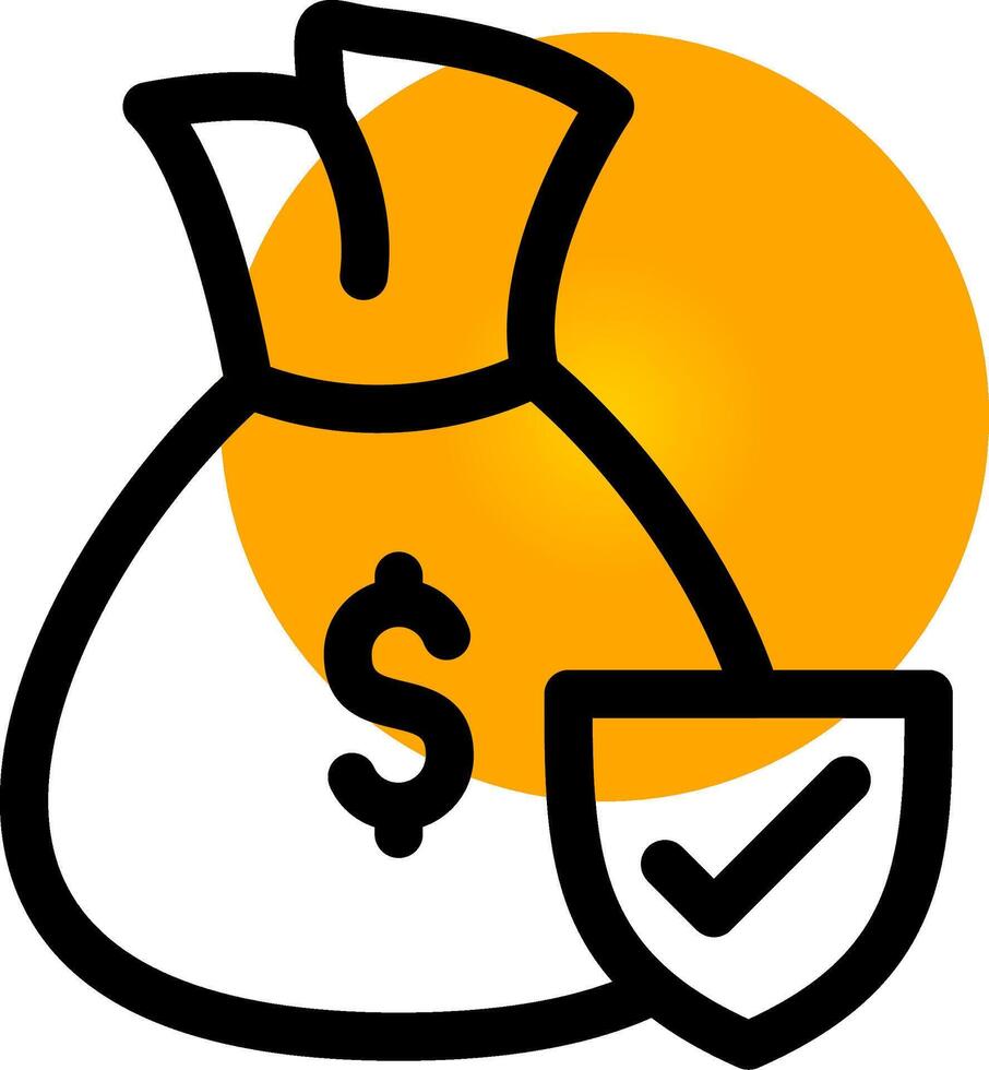 Geld Schutz kreativ Symbol Design vektor