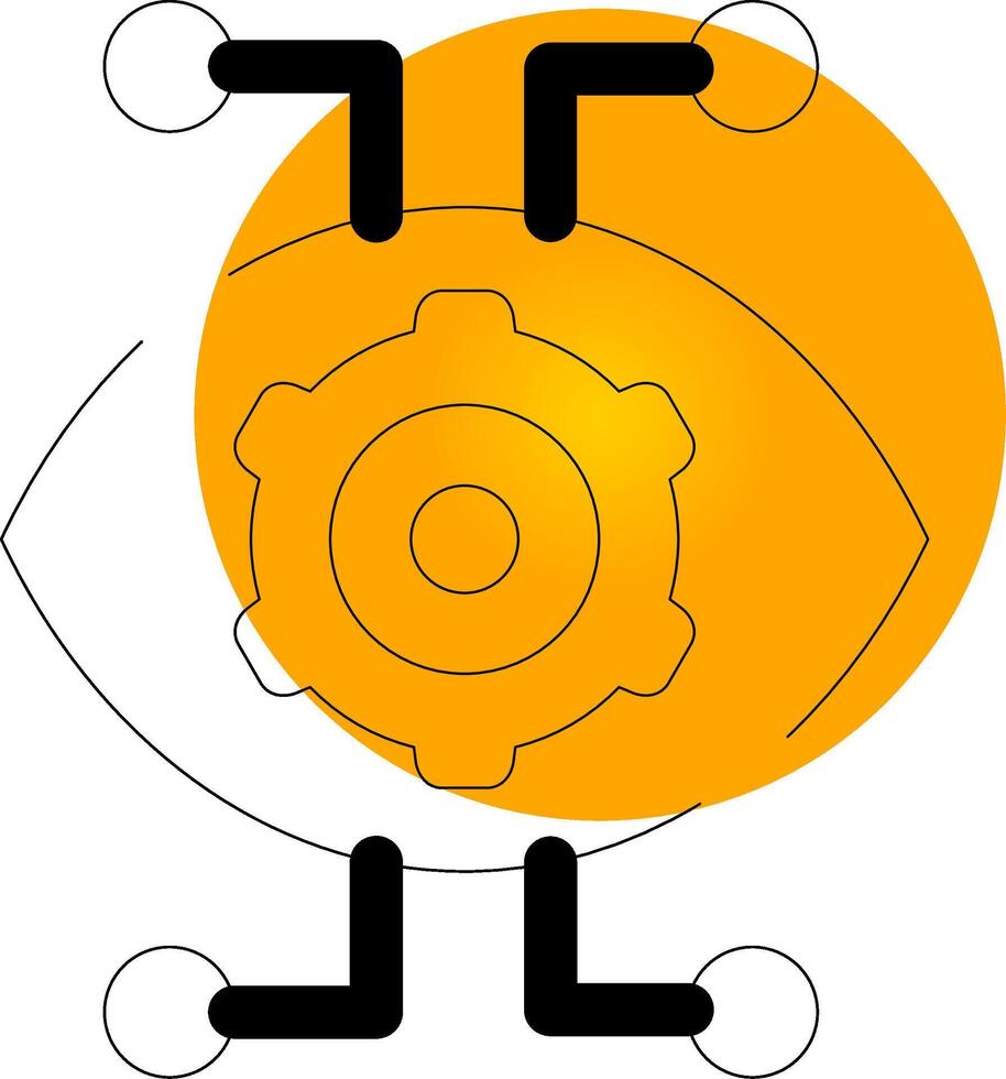 Robotik Auge kreativ Symbol Design vektor