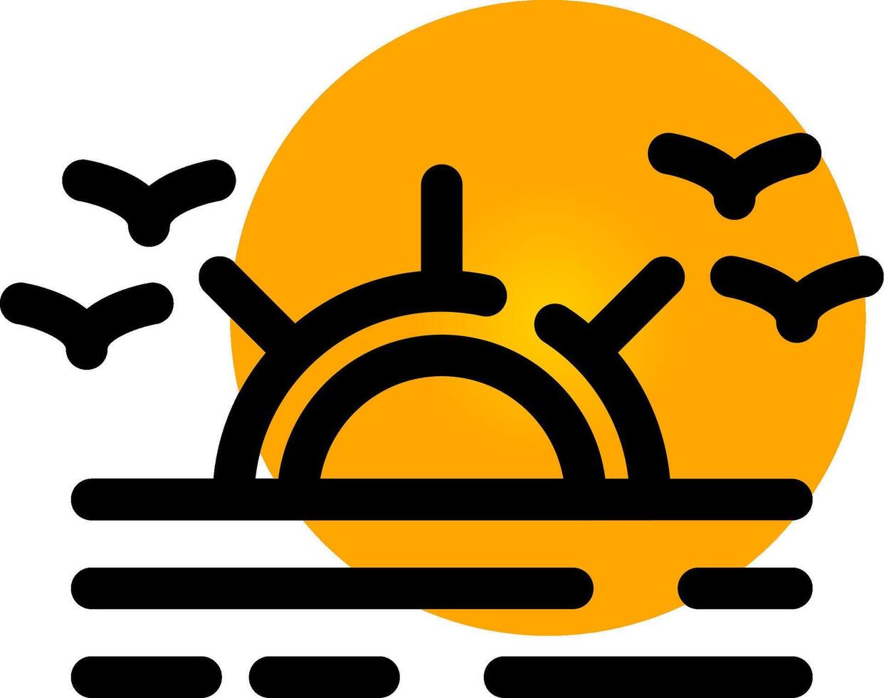 Sonnenaufgang kreativ Symbol Design vektor