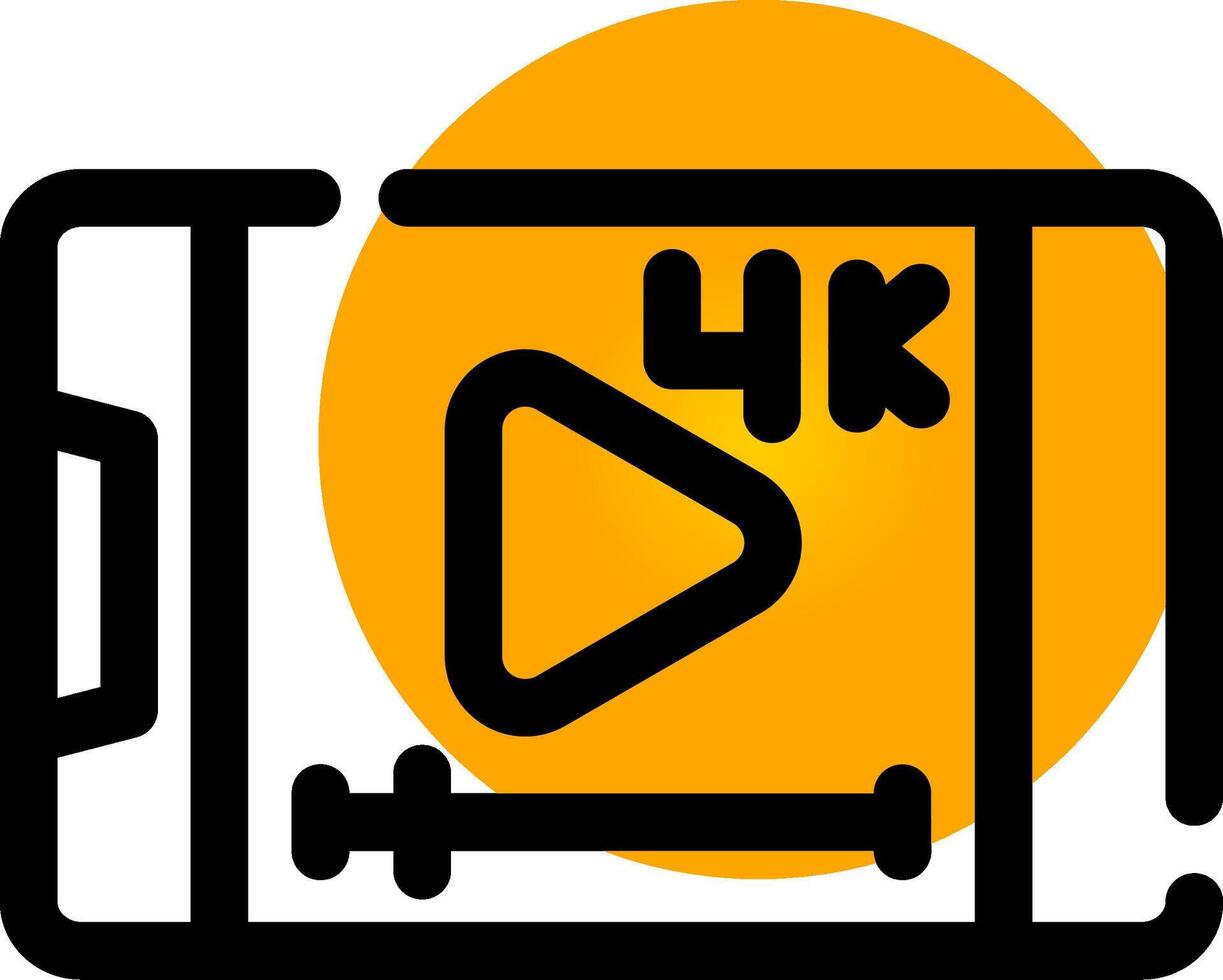 Video-Streaming kreatives Icon-Design vektor