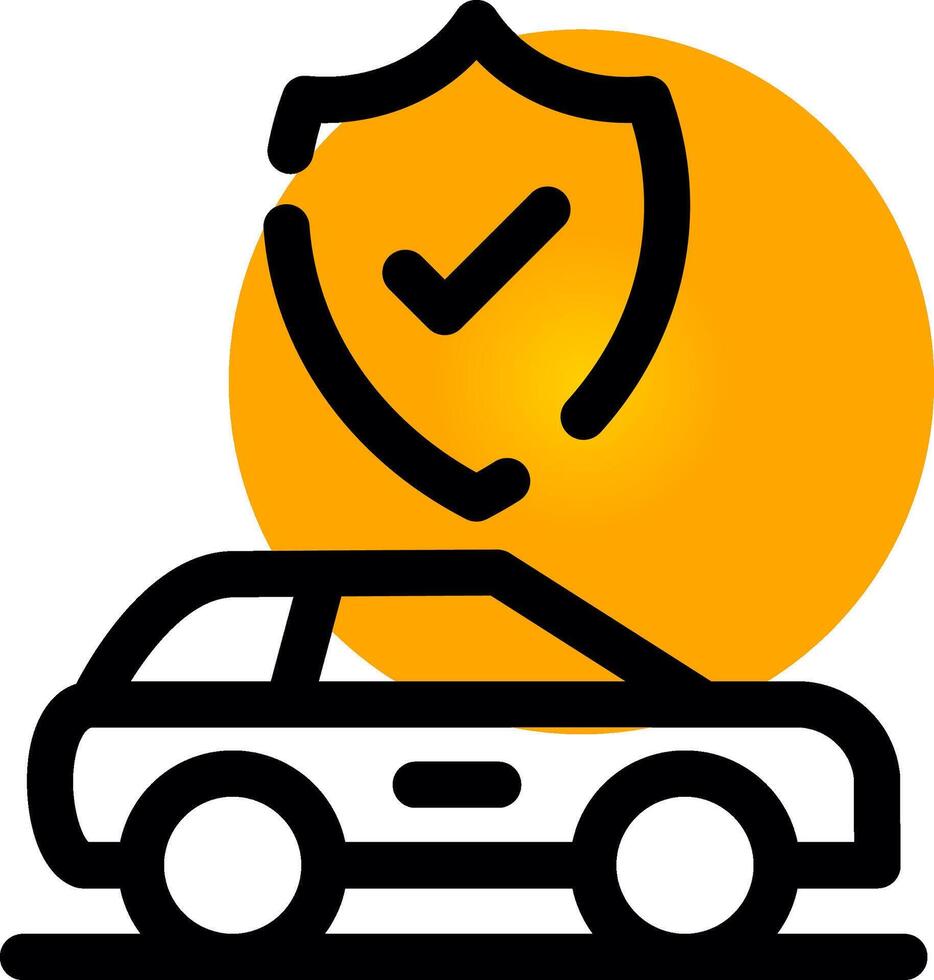 Autoversicherung kreatives Icon-Design vektor