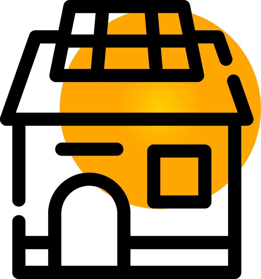 Solar- Haus kreativ Symbol Design vektor