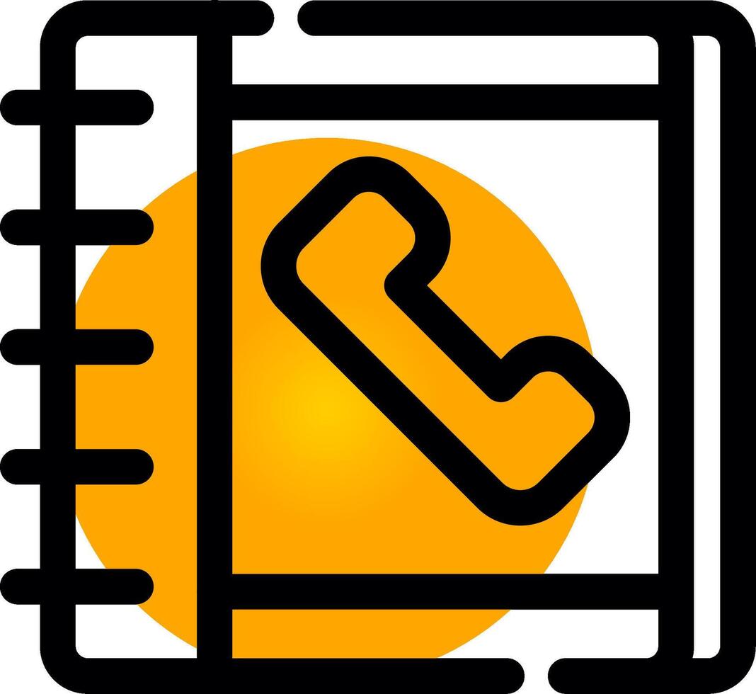 Telefonbuch kreatives Icon-Design vektor