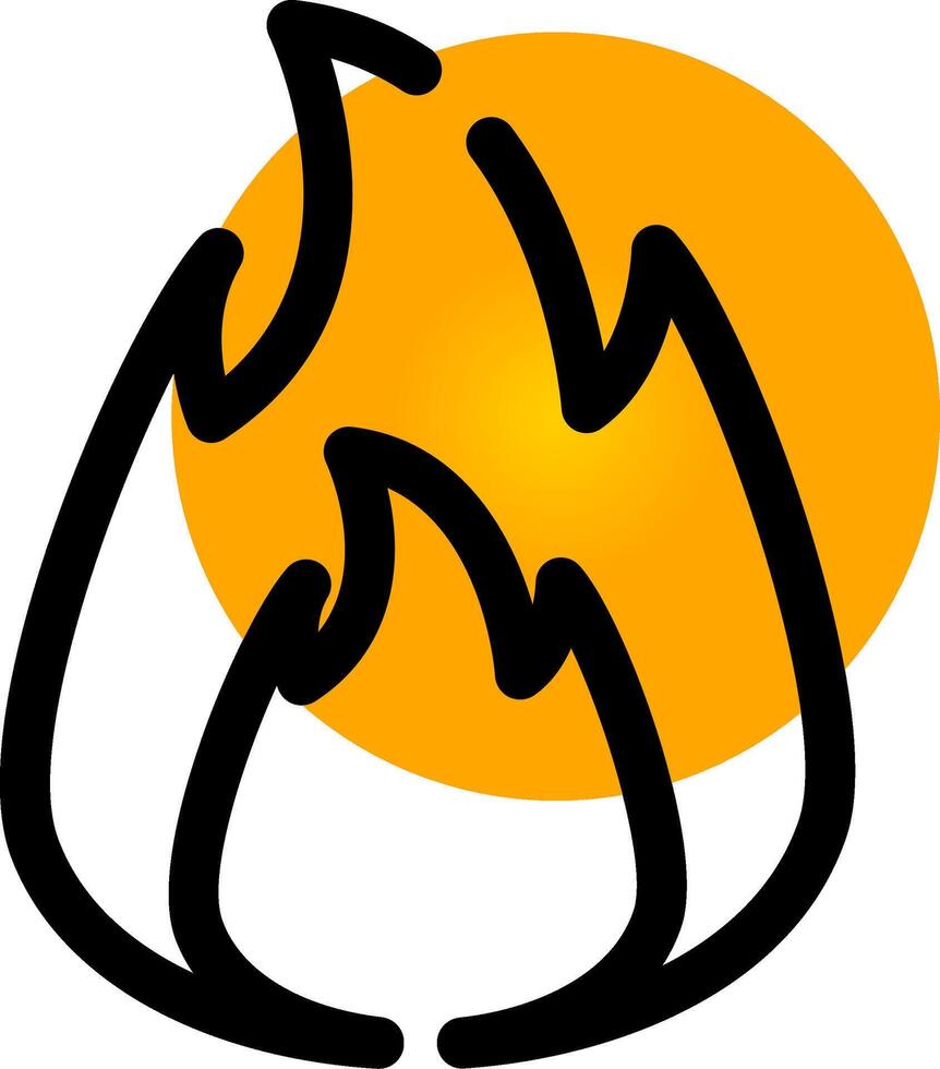 auf Feuer kreatives Icon-Design vektor