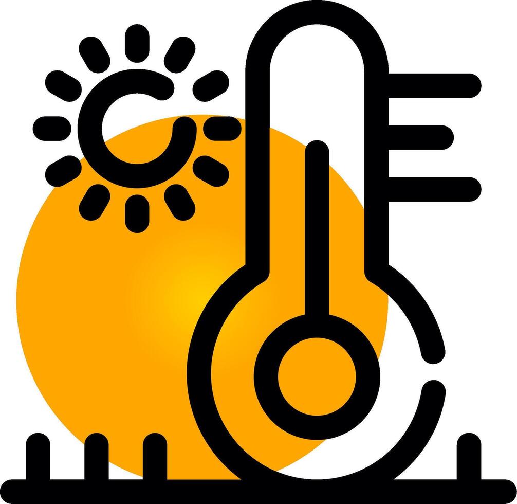 kreatives Icon-Design bei hohen Temperaturen vektor