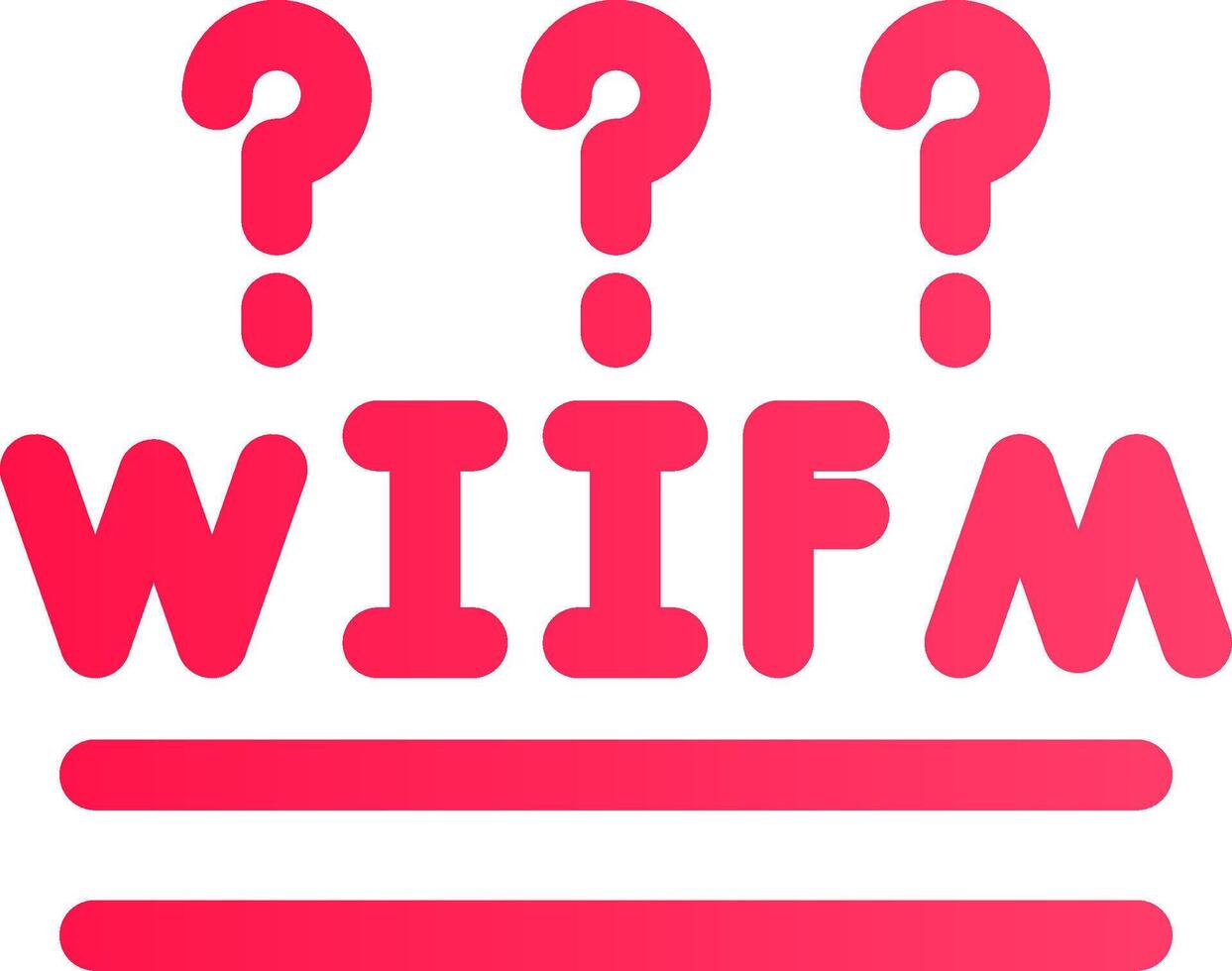 wiifm kreativ ikon design vektor