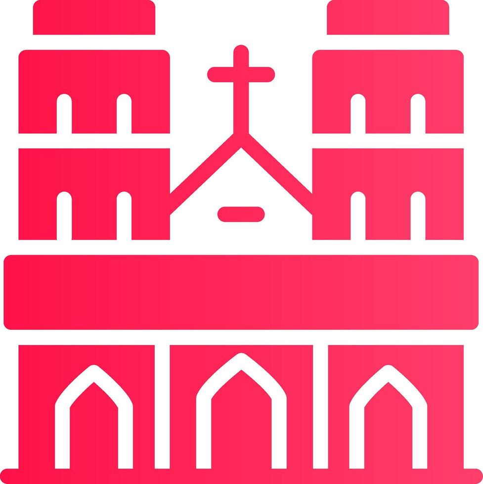 Notre Dame kreatives Icon-Design vektor